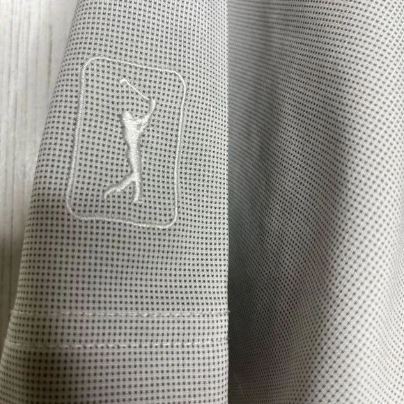 PGA Tour Shirt Men’s Polo Golf Gray Large - Picture 6 of 10
